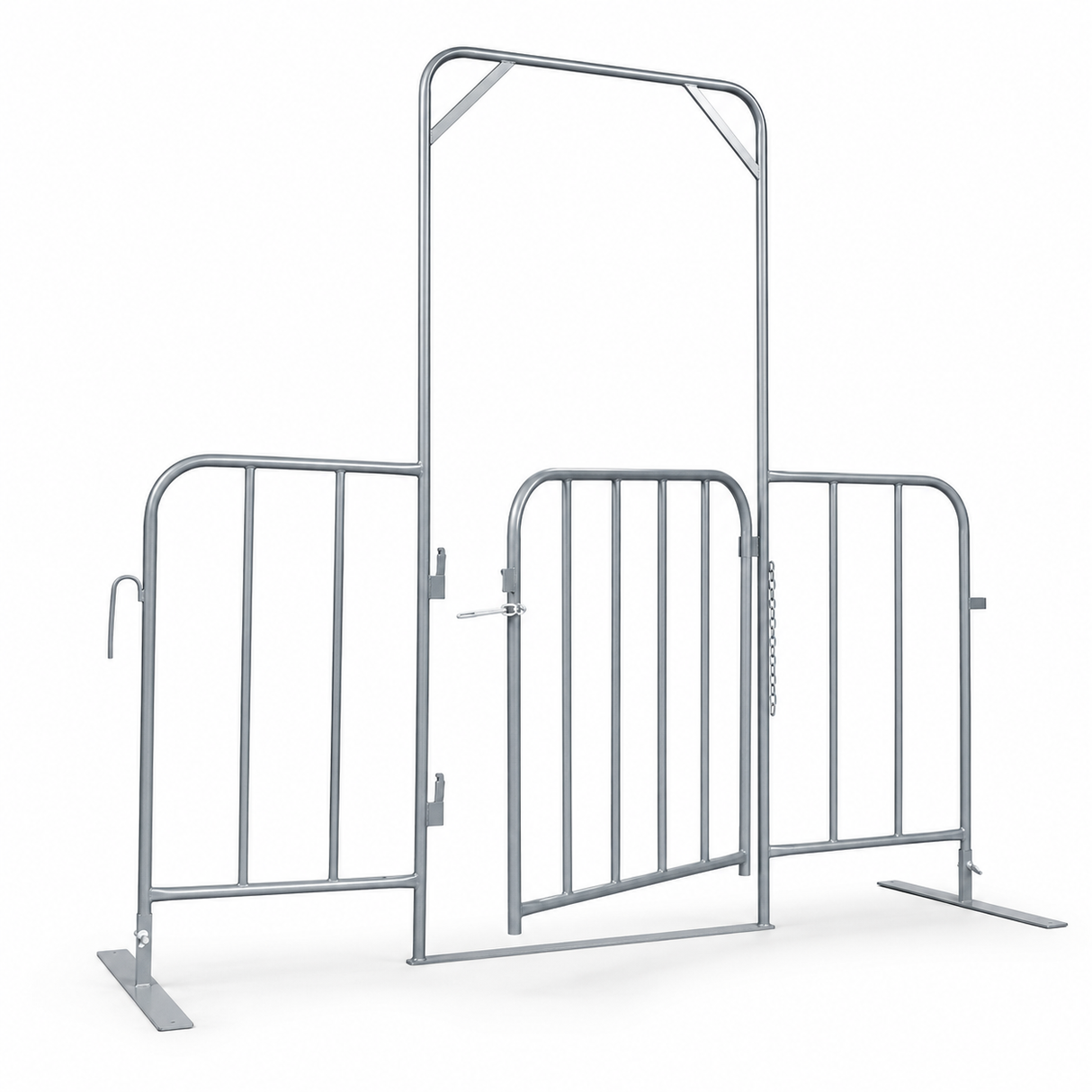 Crowd Control Barrier Gate - Including Gate Spring and 2 feet and 2 PTO Pins