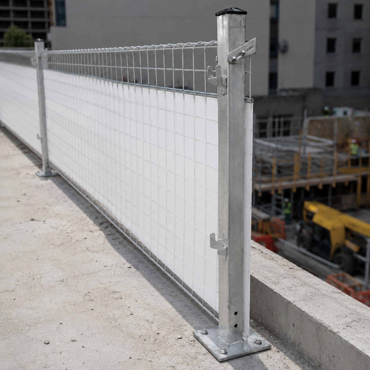 Metal Edge Panel Post With Side Locks 1m x 50mm x 50mm