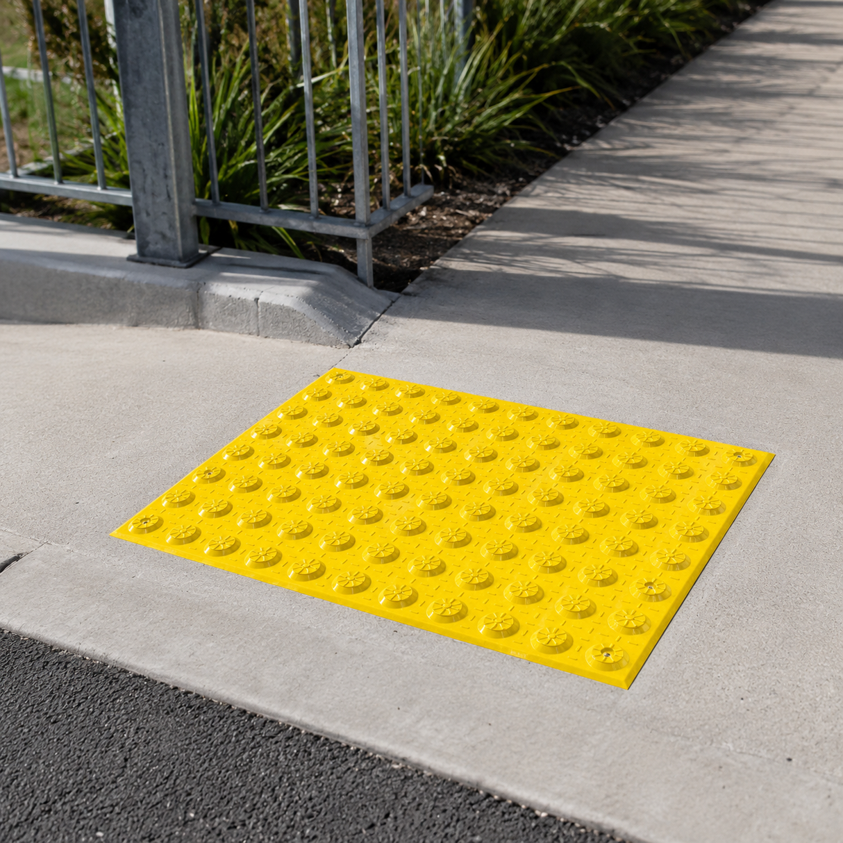 300 x 600mm Tactile Indicator Plate - Hazard - Fibreglass