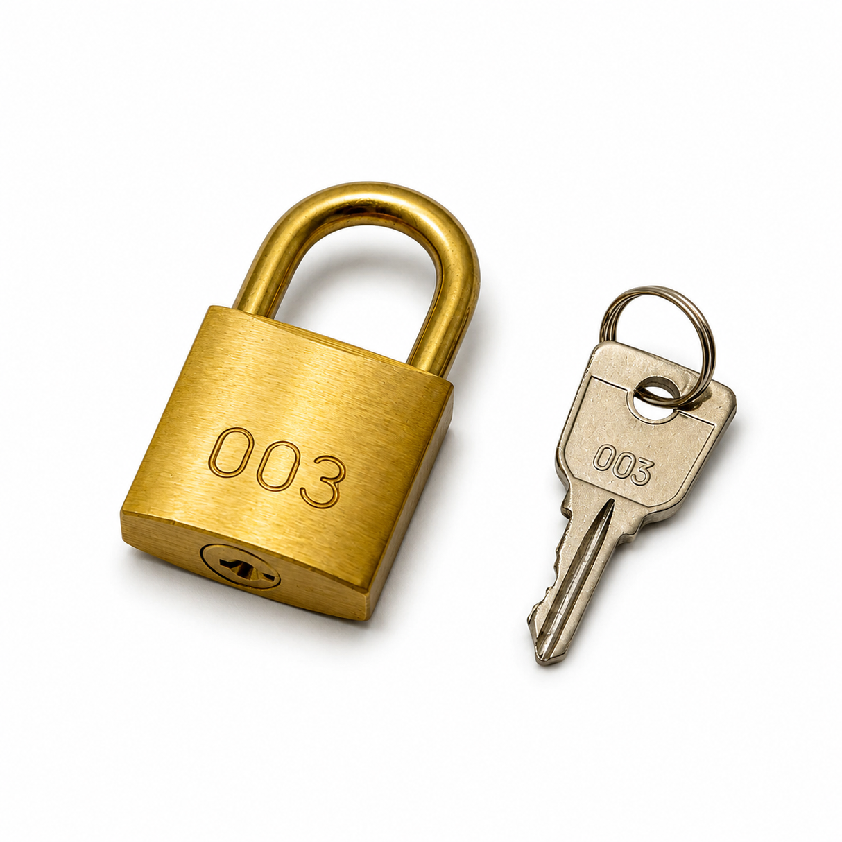 Padlock & Key - Shackle 25mm (32 x 29 x 13mm)