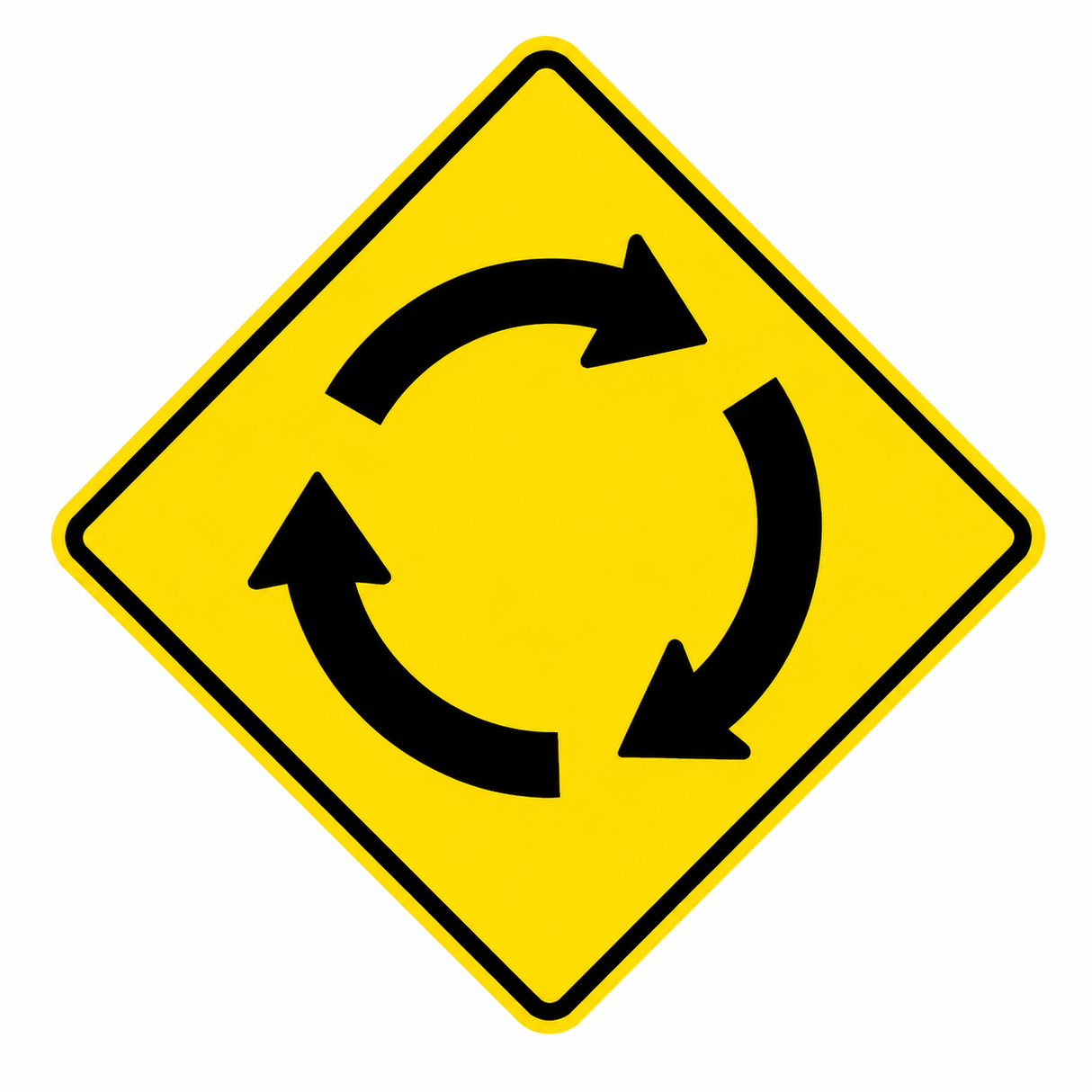 Roundabout Ahead Sign