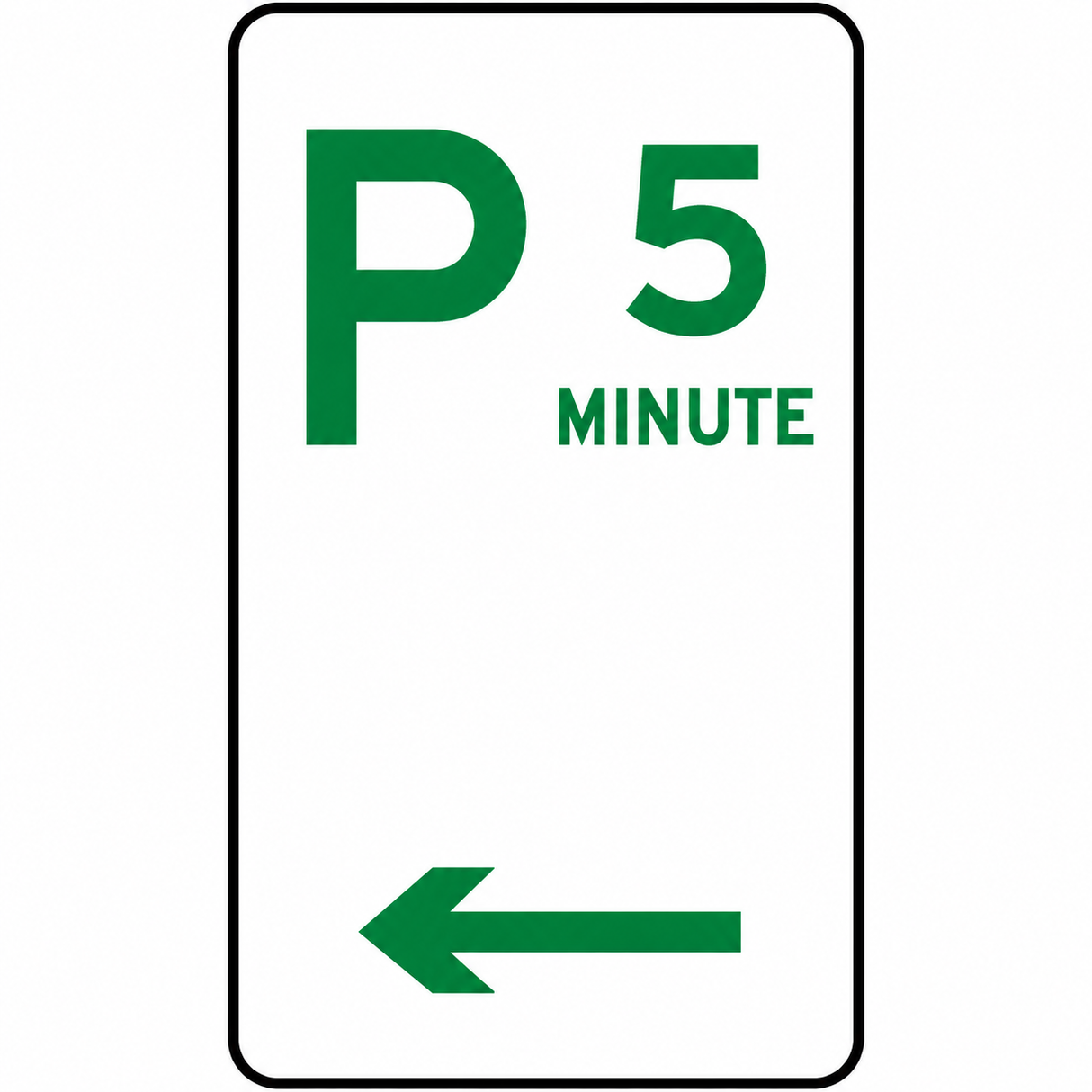 Parking Sign - 5 Minute - 225x450mm