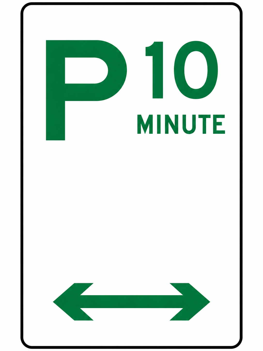 Parking Sign - 10 Minutes - 225x450mm