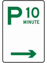 Parking Sign - 10 Minutes - 225x450mm