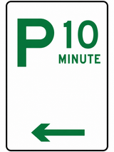 Parking Sign - 10 Minutes - 225x450mm