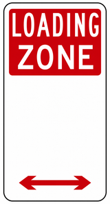 Loading Zone Sign