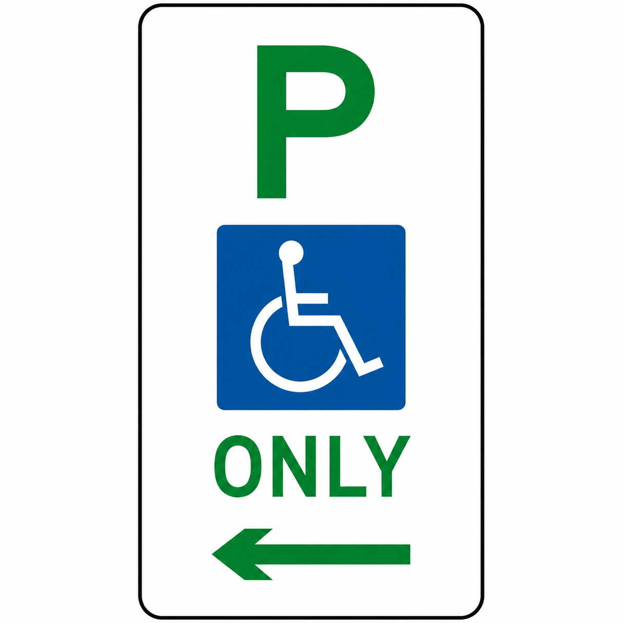 Disabled Parking Sign - 225x450mm | R5-10