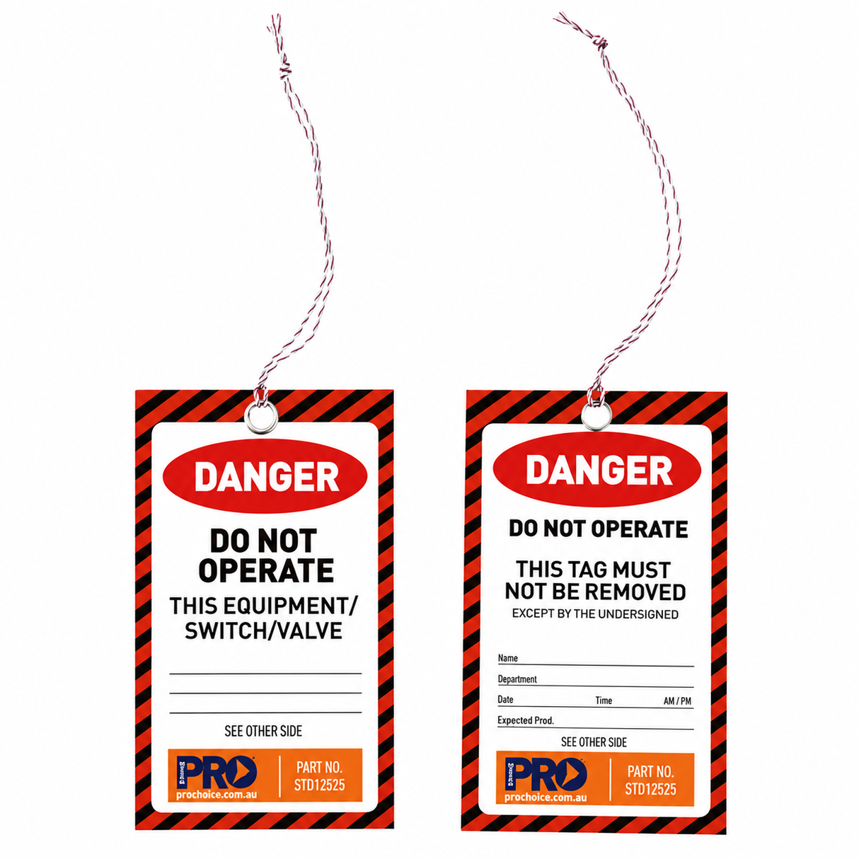 Safety Tags - 100 Pack