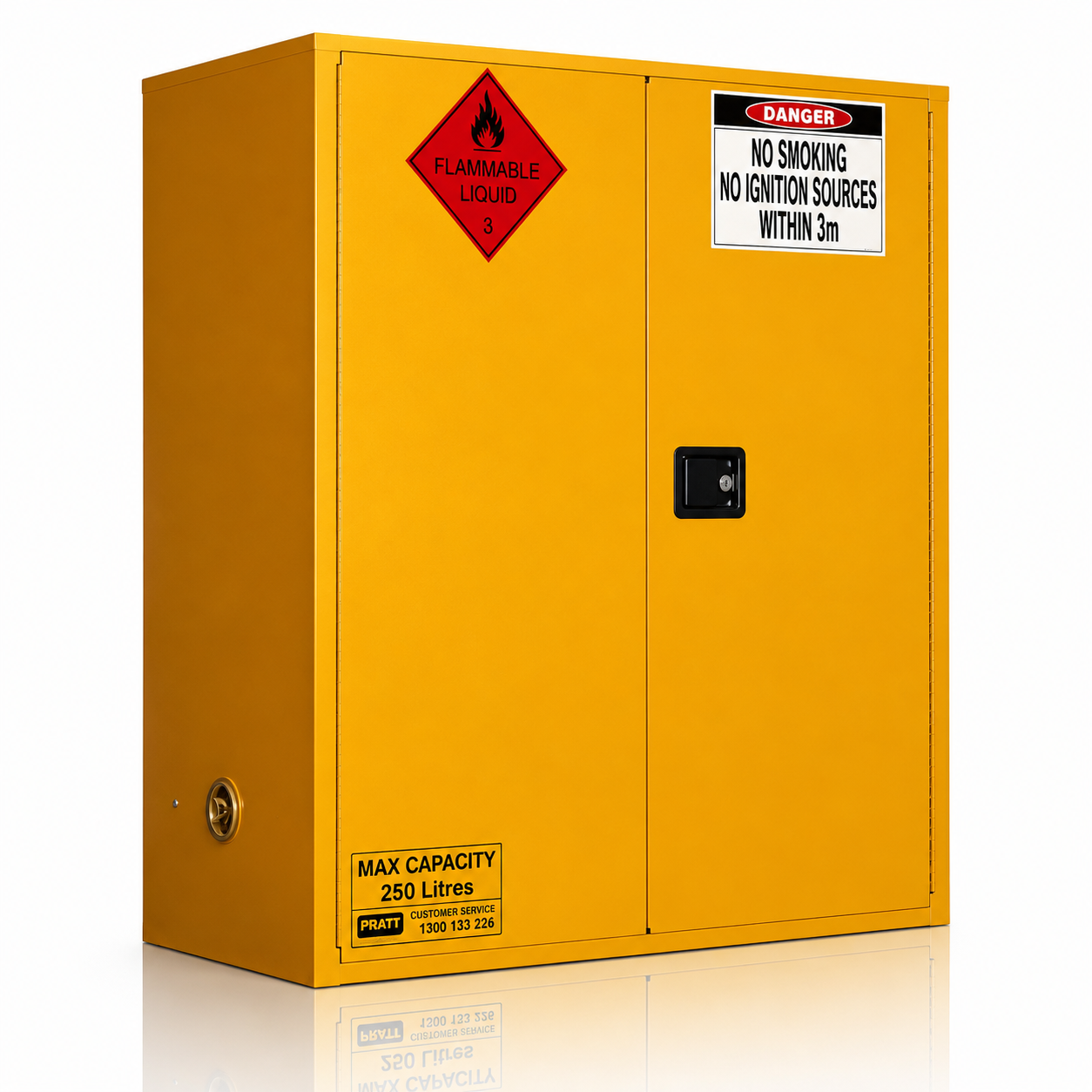 Flammable Storage Cabinet 350L 2 Door, 3 Shelf