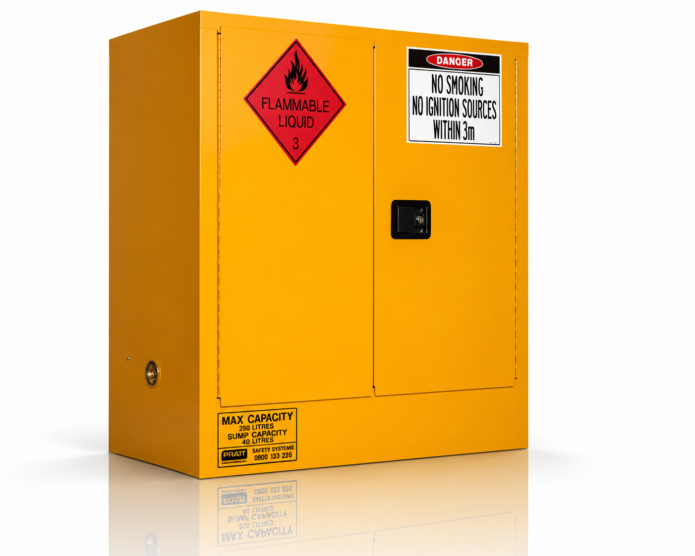 Flammable Storage Cabinet 160L 2 Door, 2 Shelf