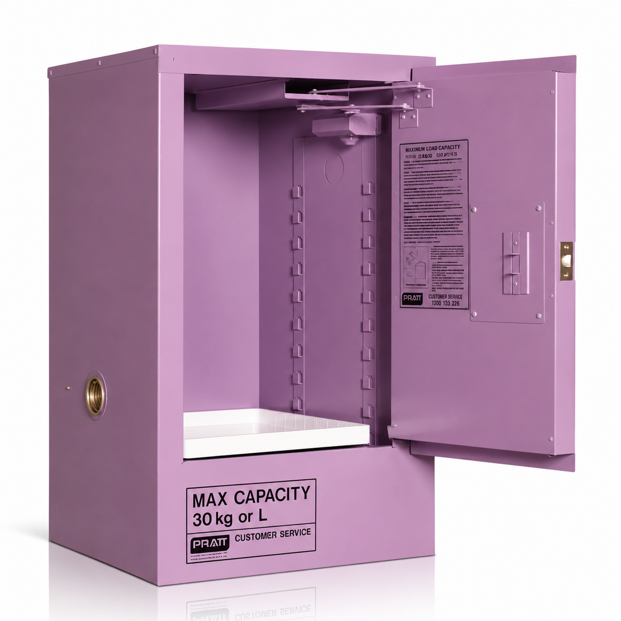Corrosive Storage Cabinet 30L 1 Door, 1 Shelf