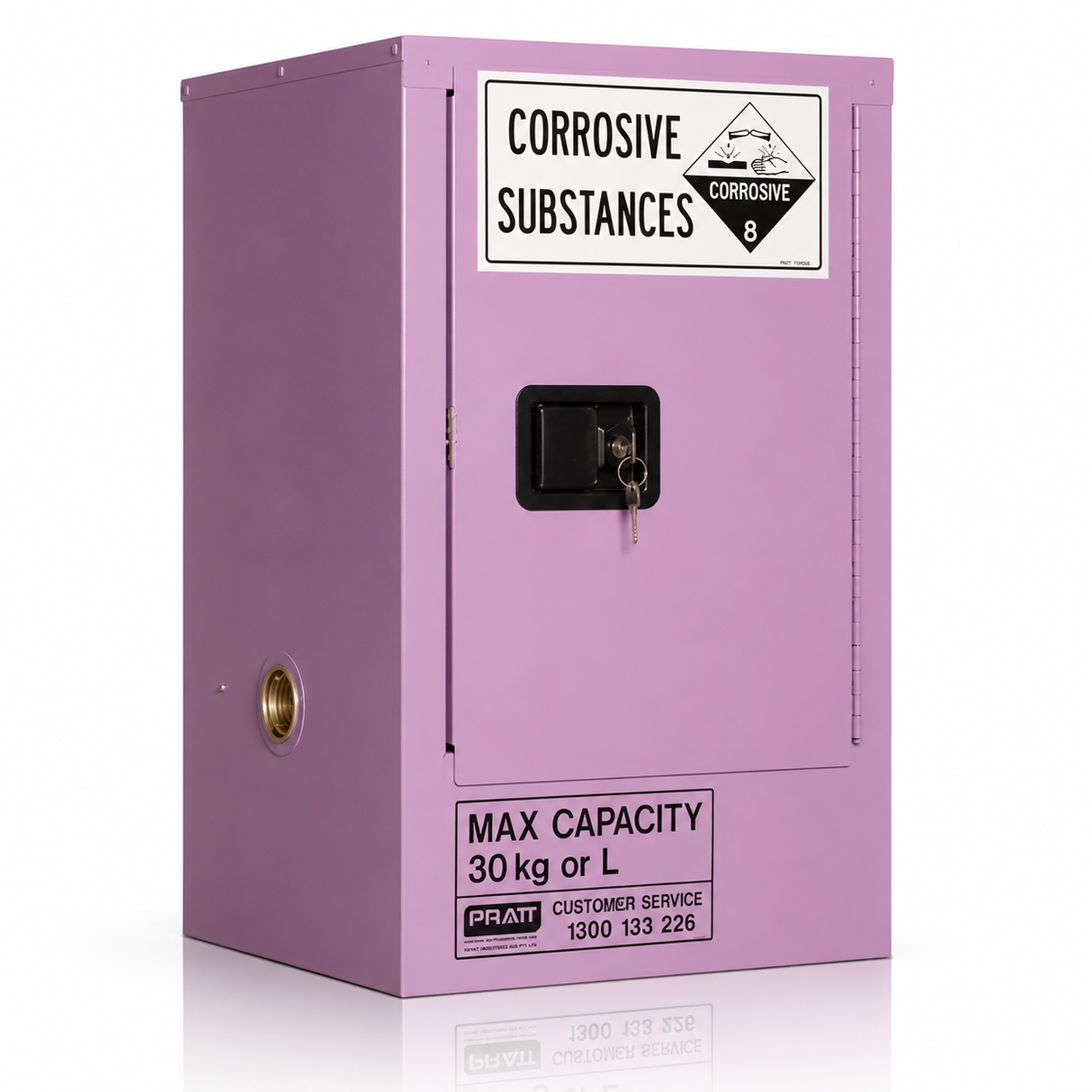 Corrosive Storage Cabinet 30L 1 Door, 1 Shelf