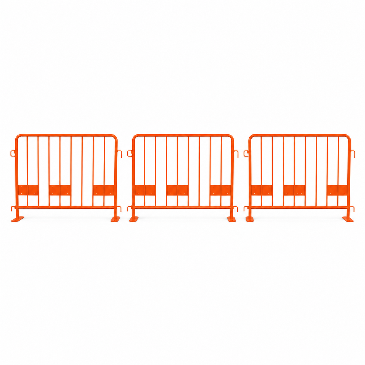 25m Pack of 2.2m Orange Crowd Control Barriers