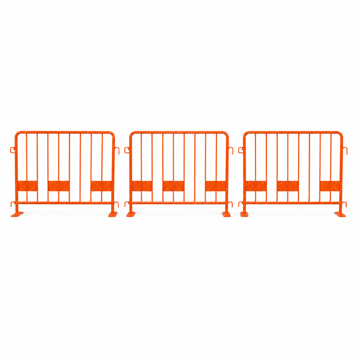 25m Pack of 2.2m Orange Crowd Control Barriers