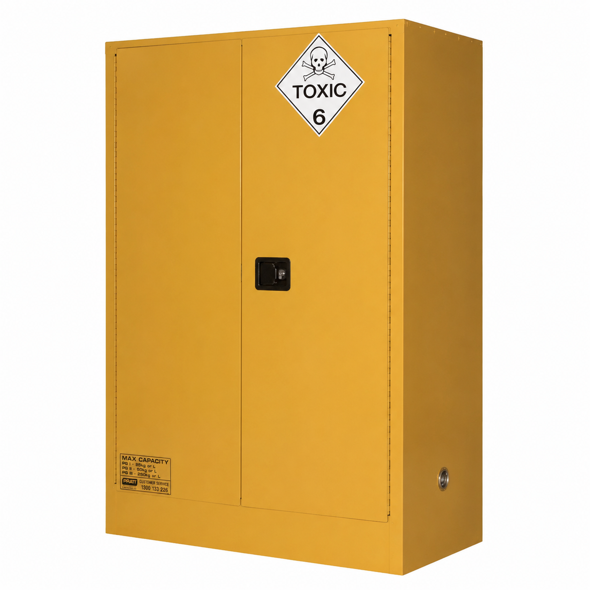 Toxic Storage Cabinet 250L 2 Door, 3 Shelf