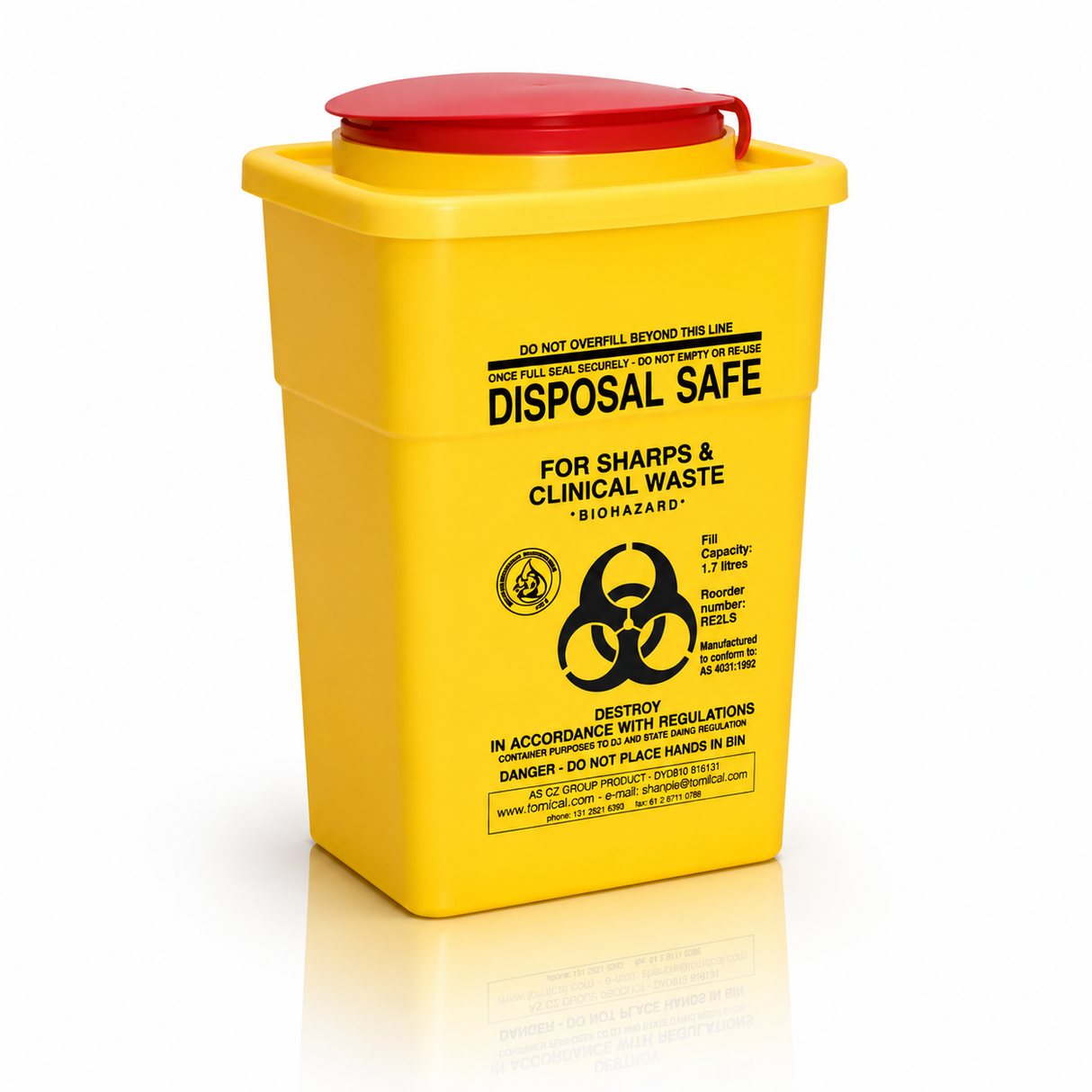 Sharp Container Yellow - Multiple Sizes
