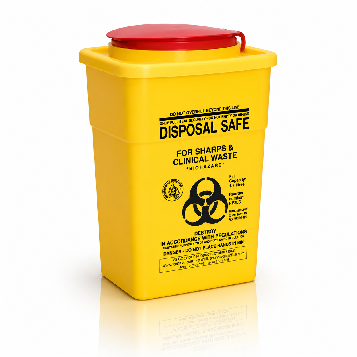 Sharp Container Yellow - Multiple Sizes