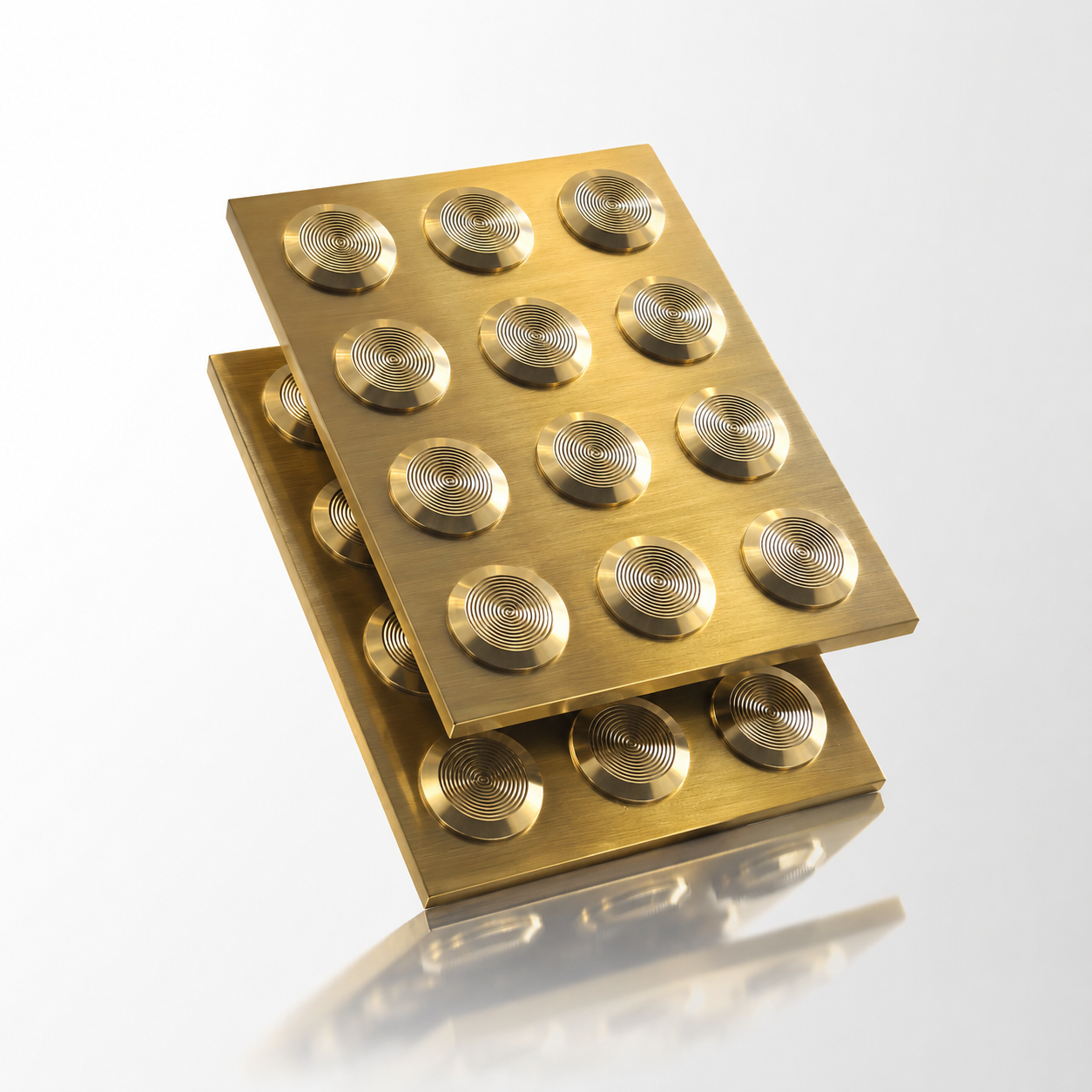 Tactile Plate Warning Integrated Brass