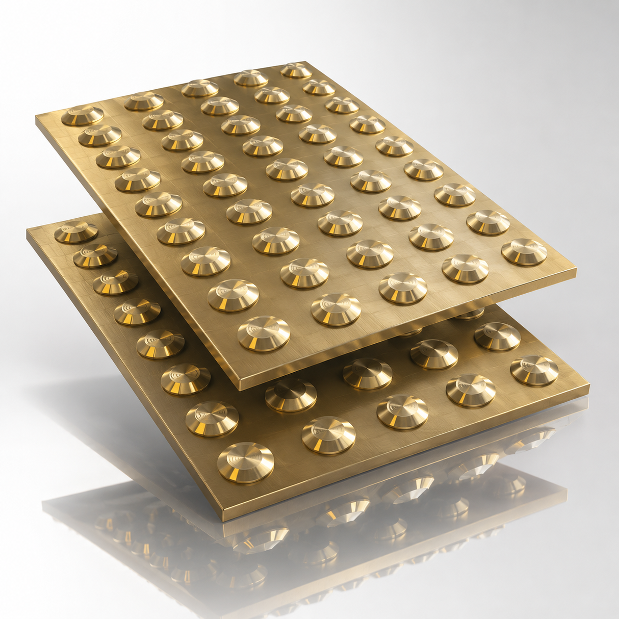 Tactile Plate Warning Integrated Brass