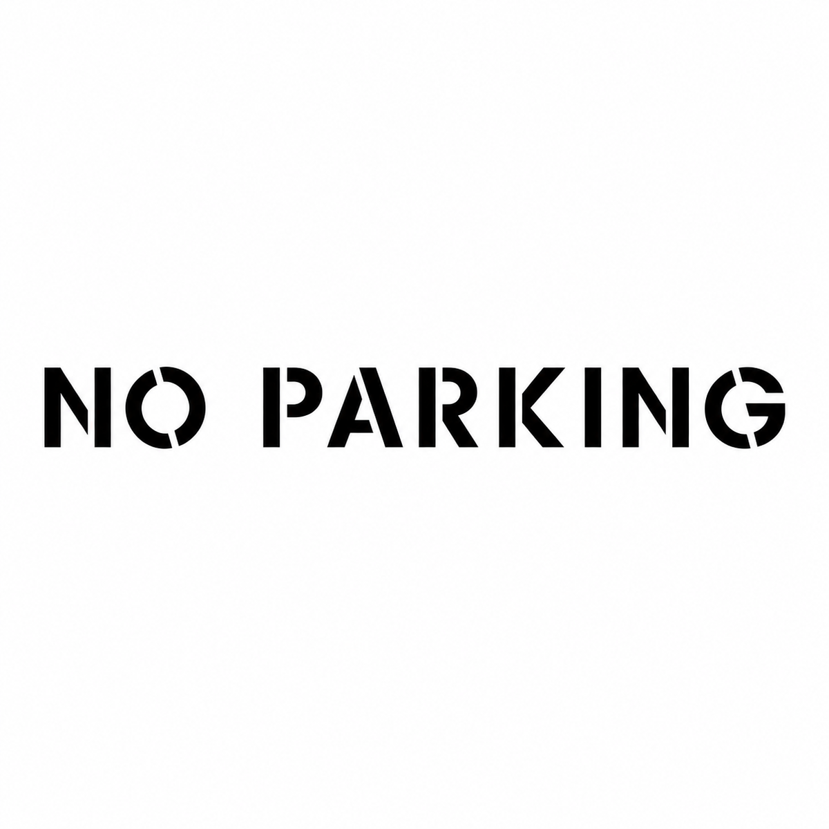 No Parking Stencil