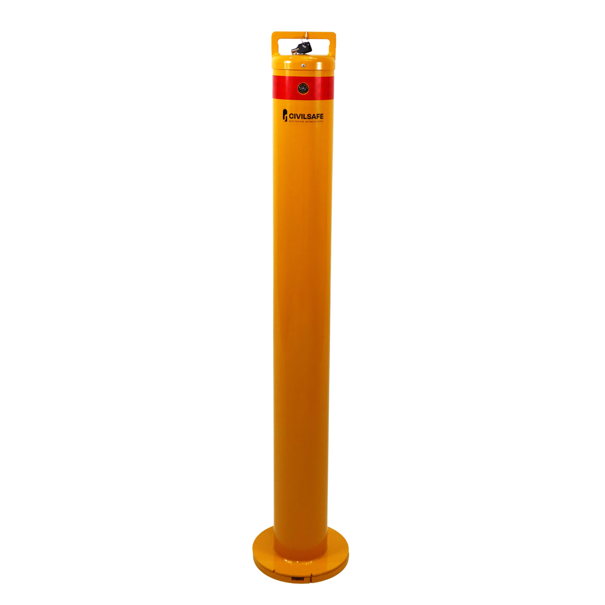 1300mm High Economy Removable Surface Mount Bollard - 140mm Key Lock