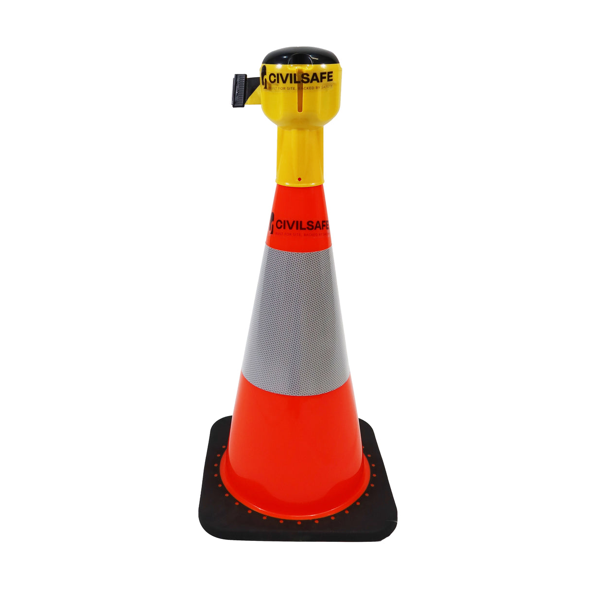 Yellow / Black Retractable Cone Top Belt - 9 Metres