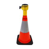 Yellow / Black Retractable Cone Top Belt - 9 Metres