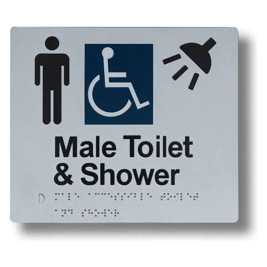 Male Toilet & Shower (Accessible) Sign