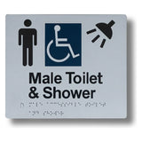 Male Toilet & Shower (Accessible) Sign