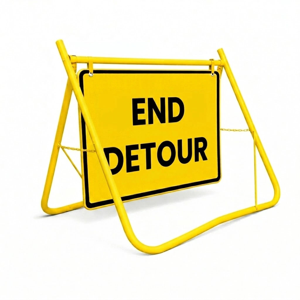 900 x 600mm Swing Stand & Sign - End Detour