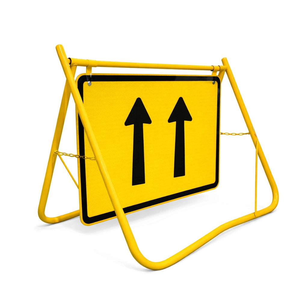 900 x 600mm Swing Stand & Sign - 2 Lane Status