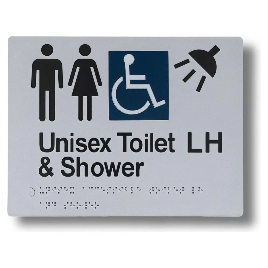 235 x 180mm Unisex Toilet & Shower (Accessible) Sign