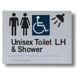 235 x 180mm Unisex Toilet & Shower (Accessible) Sign