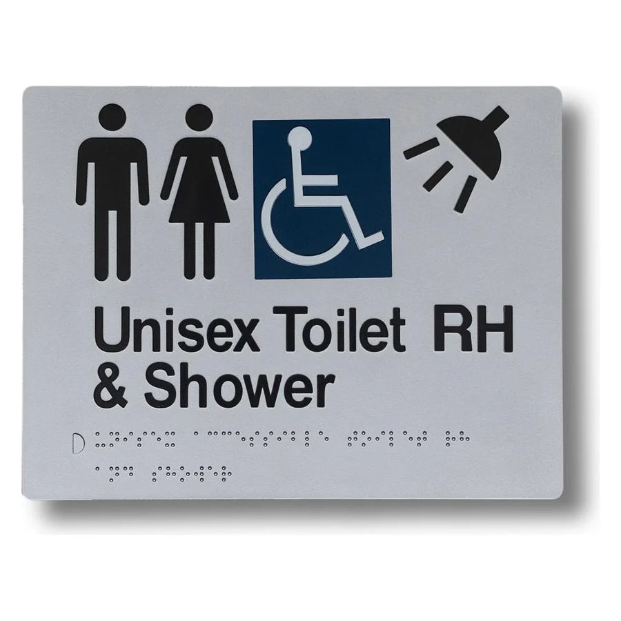 235 x 180mm Unisex Toilet & Shower (Accessible) Sign