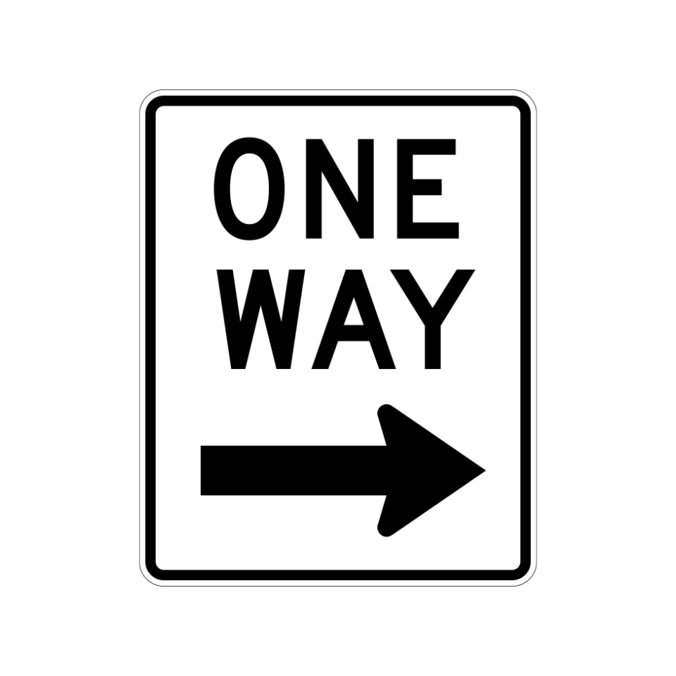 One Way Sign Right Arrow - R2-2R