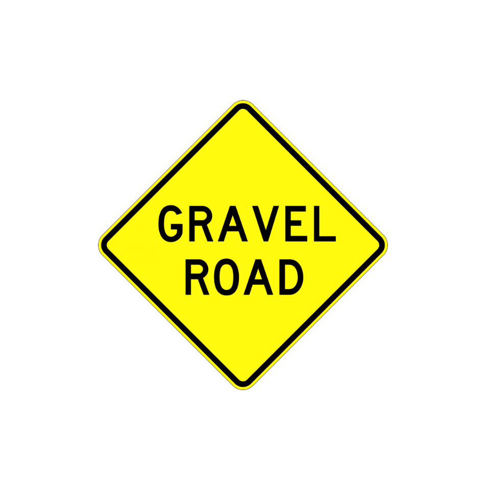 Gravel Road Sign