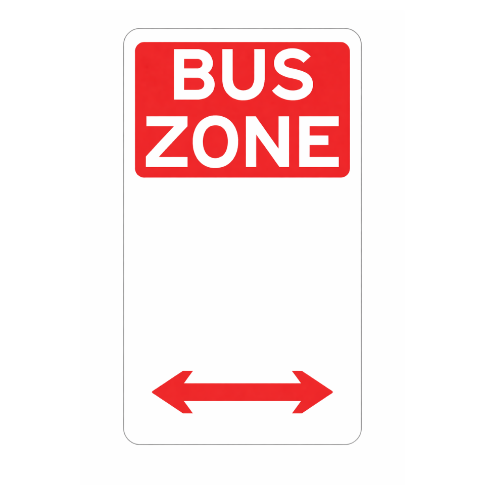 Bus Zone Multi-Directional Arrow - 225x450mm