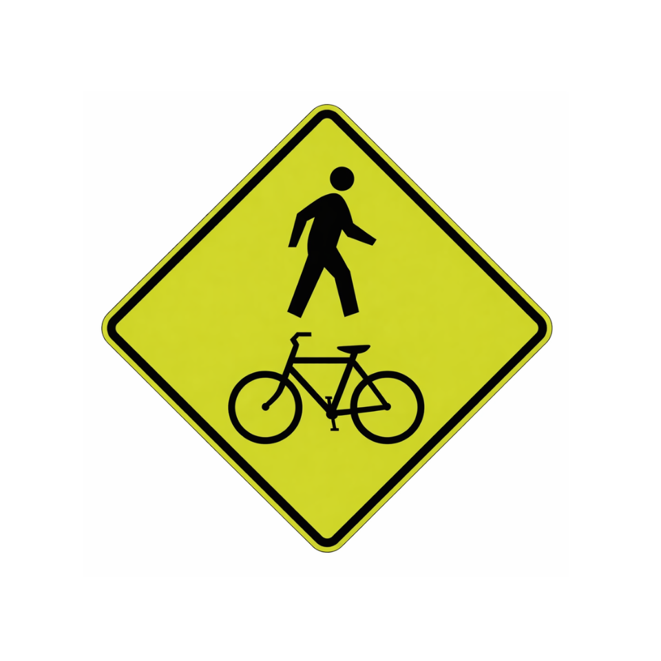 Bicycle / Pedestrian Warning (Symbolic)