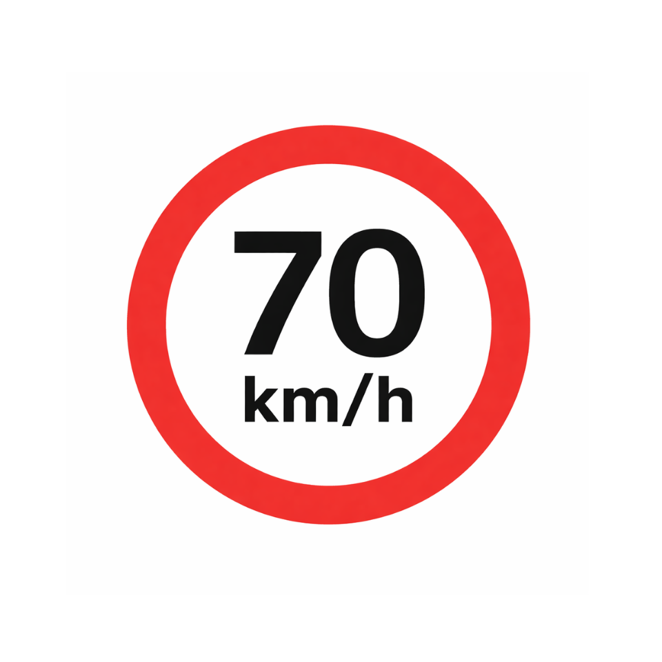 70km Speed Sign - R4-1B