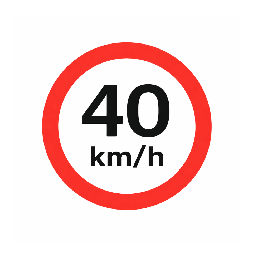 40km Speed Sign