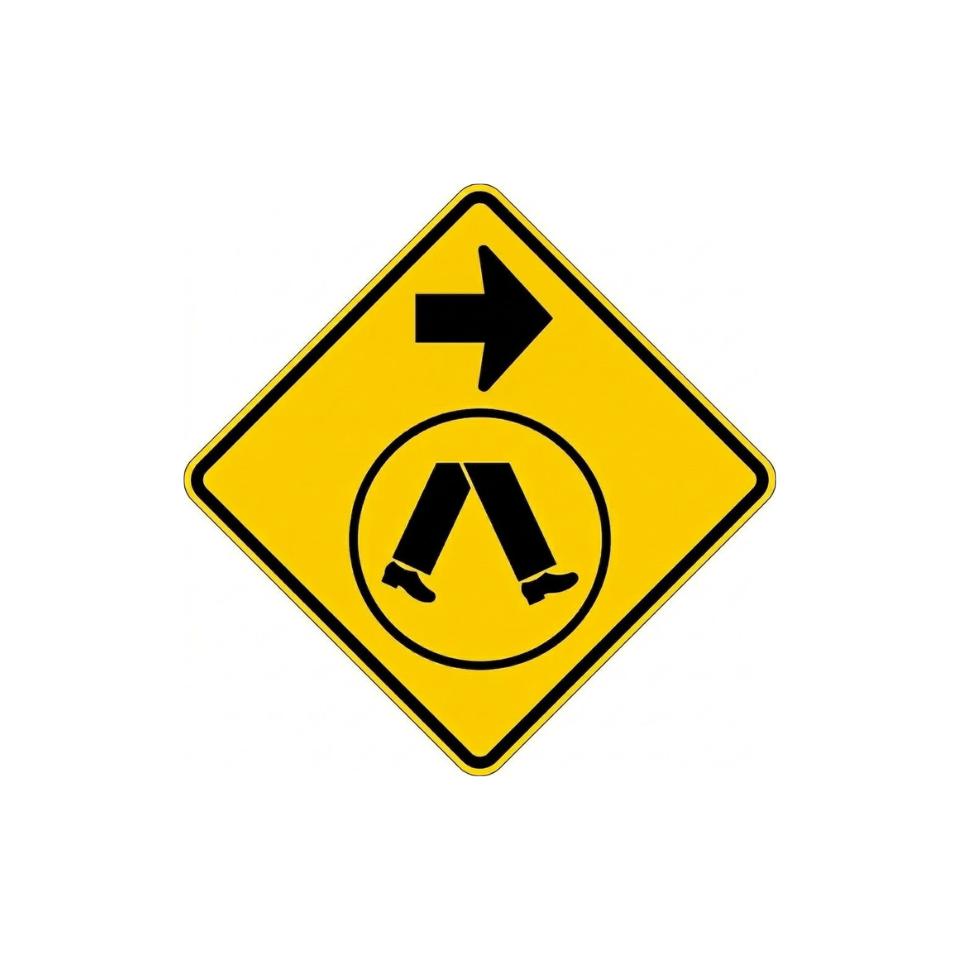 Pedestrians Crossing Ahead Right (Symbolic)