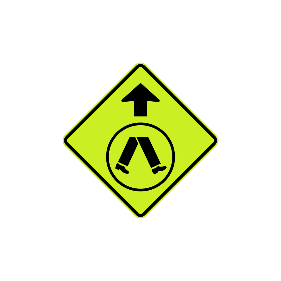 Pedestrians Crossing Ahead (Symbolic) Sign