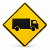 600 x 600mm - Trucks Crossing or Entering Warning Sign