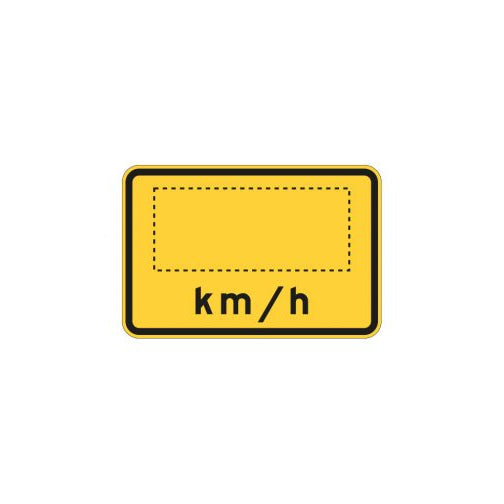 Advisory Speed – XX km/h – 600 × 400 mm