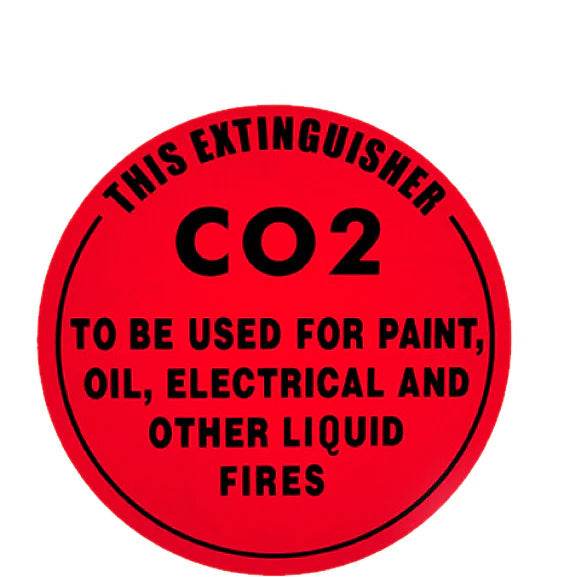 Metal CO2 - Extinguisher Identification Sign